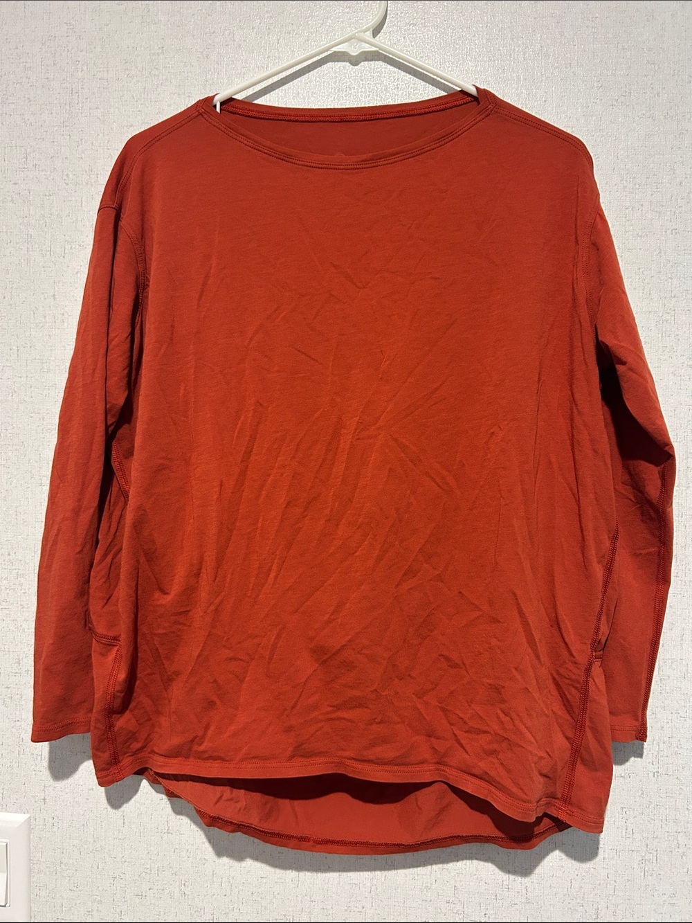 Lululemon Rust Orange Long Sleeve Crewneck Shirt